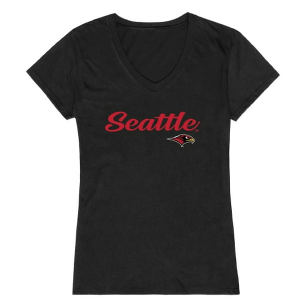 Seattle Redhawks New Agenda NCAA Women's V Neck Short Sleeve T-Shirt Seattle Redhawks New Agenda NCAA Women's V Neck Short Sleeve T-Shirt